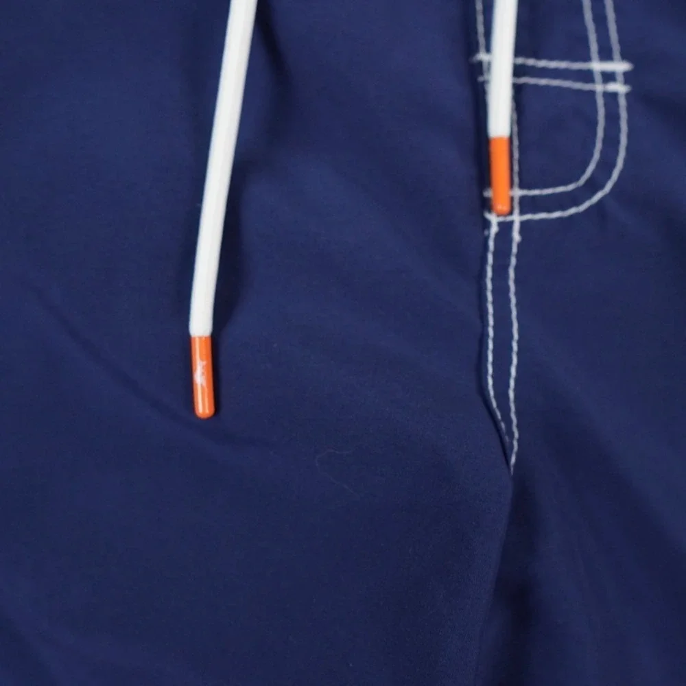 Tommy Bahama Board Shorts Mens L Navy Blue Regular Logo Cargo‎ Pocket Beach Swim